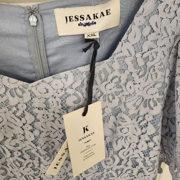 Jessakae Sweetie Dress Light Blue Lace Dress Womens XXL - Picture 5 of 11